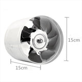 Maxbell 6 inch 40W Inline Duct Booster Fan Ventilation Exhaust Air Blower Black