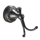 Maxbell Vintage Black Chrome Brass Double Robe Hook Towel Hooks Holder hardware