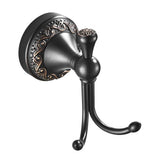 Maxbell Vintage Black Chrome Brass Double Robe Hook Towel Hooks Holder hardware