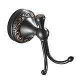 Maxbell Vintage Black Chrome Brass Double Robe Hook Towel Hooks Holder hardware