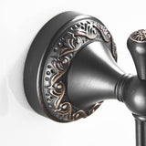 Maxbell Vintage Black Chrome Brass Double Robe Hook Towel Hooks Holder hardware