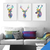 Maxbell 50x70cm Nordic Elk Modern Art Oil Painting Canvas Picture Wall Decor #2