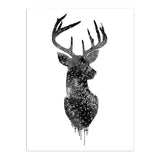 Maxbell 50x70cm Nordic Elk Modern Art Oil Painting Canvas Picture Wall Decor #7