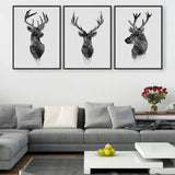 Maxbell 50x70cm Nordic Elk Modern Art Oil Painting Canvas Picture Wall Decor #7