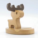 Maxbell Solid Wood Animal Moible Phone Holder Desk Stand Holder for Phone Tablets b