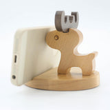Maxbell Solid Wood Animal Moible Phone Holder Desk Stand Holder for Phone Tablets b