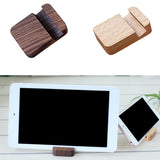 Maxbell Solid Wood Moible Phone Holder Desk Stand Holder for Phone Tablet 4x5cm Brown
