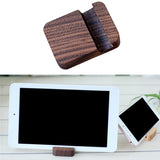 Maxbell Solid Wood Moible Phone Holder Desk Stand Holder for Phone Tablet 4x5cm Brown