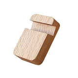 Maxbell Solid Wood Moible Phone Holder Desk Stand Holder for Phone Tablet 4x5cm Beige