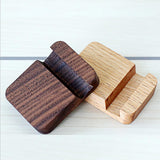 Maxbell Solid Wood Moible Phone Holder Desk Stand Holder for Phone Tablet 4x5cm Beige