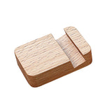 Maxbell Solid Wood Moible Phone Holder Desk Stand Holder for Phone Tablet 4x5cm Beige