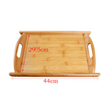 Maxbell Bamboo Serving Tray Multi Functional Wooden Butlers Tray with Handles M