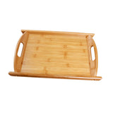 Maxbell Bamboo Serving Tray Multi Functional Wooden Butlers Tray with Handles M