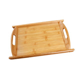 Maxbell Bamboo Serving Tray Multi Functional Wooden Butlers Tray with Handles M
