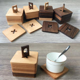 Max Maxb 6Pcs/Set Wood Heat Resistant Teapot Cup Bowl Coasters Mat Pads With Base #3