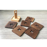 Max Maxb 6Pcs/Set Wood Heat Resistant Teapot Cup Bowl Coasters Mat Pads With Base #3