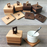 Max Maxb 6Pcs/Set Wood Heat Resistant Teapot Cup Bowl Coasters Mat Pads With Base #4