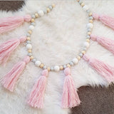 Max Maxb Wooden Beaded Tassel Pendant Mosquito Net Wall Hanging Ornament Craft #2