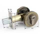 Max Brass Cylinder Deadbolt Door Lock Security Dead Bolt Locks With 3 Keys #4