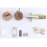 Max Brass Cylinder Deadbolt Door Lock Security Dead Bolt Locks With 3 Keys #4