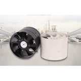 Max 6 inch 150mm Inline Duct Booster Fan Ventilation Exhaust Air Blower White