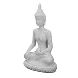 Sandstone Buddhist Buddha Monk Figurine Sculpture Statue Home Decor White