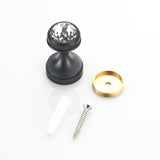 Max Maxb Floral Metal Coat Wall Hook Single Towel Clothes Hook for Bath Kitchen B Black