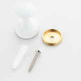 Max Maxb Floral Metal Coat Wall Hook Single Towel Clothes Hook for Kitchen C White