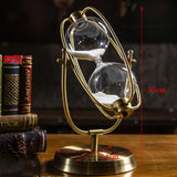Max Maxb Nordic Glass Sand Sandglass Hourglass Timer Clock Time Decor Rotating 30mins