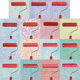 Max Maxb 7-Inch Assorted Embossed Pattern Painting Roller with Plastic Handle 1