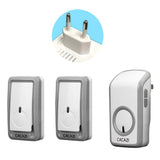Max Maxb Wireless Battery Doorbell Door Chime EU Plug 2 Transmitters+1 Receiver