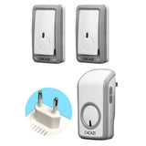 Max Maxb Wireless Battery Doorbell Door Chime EU Plug 2 Transmitters+1 Receiver