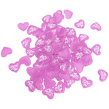 Sponge Heart Petals - Wedding Birthday Confetti Purple 3.5cm I LOVE YOU