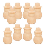 10x Unfinished Wooden Peg Doll Bodies Shape DIY Paint Arts Crafts 01 Snowman