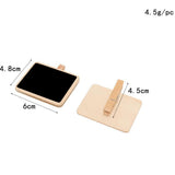 Pack 10PCS Small Mini Wooden Blackboard Chalkboard Note Memo Message Board with Peg Clip