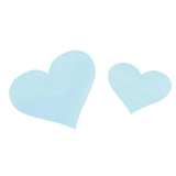 Sponge Heart Petals - Wedding Birthday Confetti Blue 3.5cm