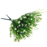 Babysbreath Flowers Branch with Green Leaves Wedding Arrangement Decor White