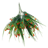 Babysbreath Flowers Branch with Green Leaves Wedding Arrangement Decor Orange