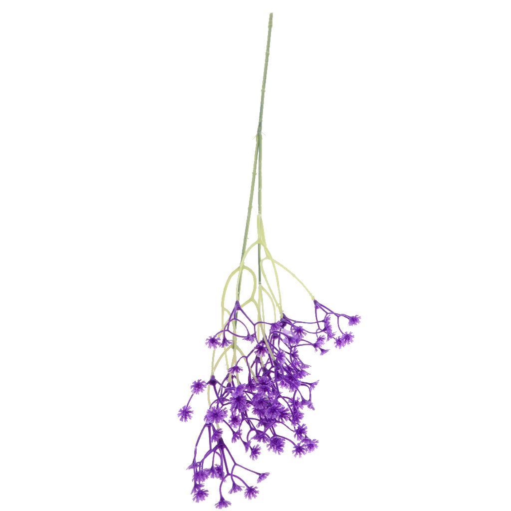 Plastic Babysbreath Branch Flowers for Home Garden Wedding Decoration Purple