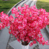 Max Maxb Peach Blossom Cherry Plum Branch Silk Flowers Wedding Bouquet Rose Red