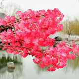 Max Maxb Peach Blossom Cherry Plum Branch Silk Flowers Wedding Bouquet Rose Red