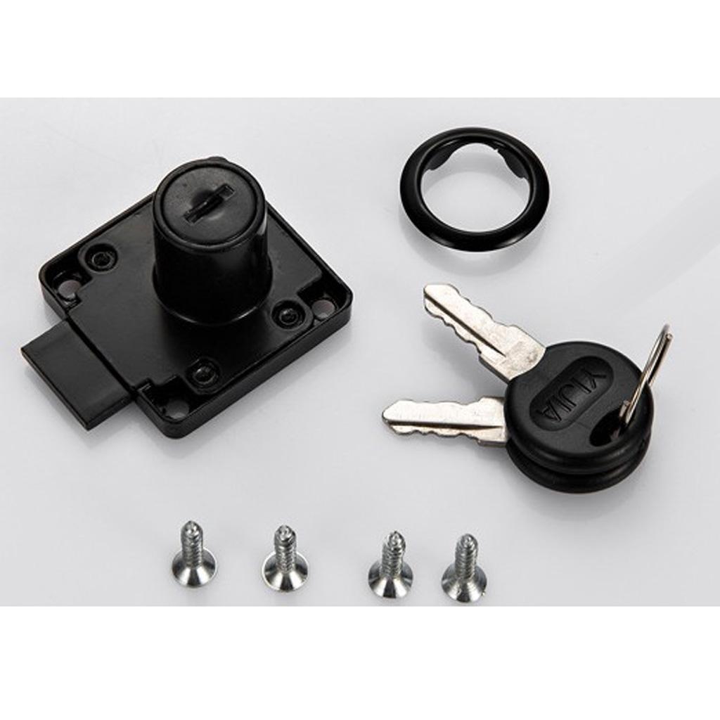 Maxbell  Office Desk Drawer Locker Cupboard Closet Security Lock Black 32mm