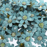 100Pieces Artificial Flower Head Silk Daisy Wedding Decoration Lake Blue