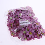 Maxbell 100Pieces Artificial Flower Head Silk Daisy Wedding Decoration Purple Red