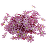 Maxbell 100Pieces Artificial Flower Head Silk Daisy Wedding Decoration Purple Red