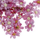Maxbell 100Pieces Artificial Flower Head Silk Daisy Wedding Decoration Purple Red