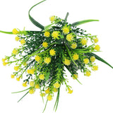 Maxbell Artificial Plastic Simulation Gypsophila Flower Home Wedding Decor Yellow