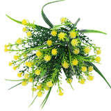Maxbell Artificial Plastic Simulation Gypsophila Flower Home Wedding Decor Yellow