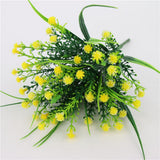 Maxbell Artificial Plastic Simulation Gypsophila Flower Home Wedding Decor Yellow