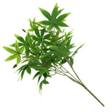 Artificial Green Maple Leaves Branch Vines Leaves Potted Floral Decor Green